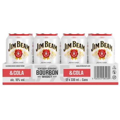 Beam Bourbon & Cola Whiskey Mixgetränk 10% Vol 12 x 0,33l Beam Bourbon & Cola Whiskey Mixgetränk 10% Vol 12 x 0,33l