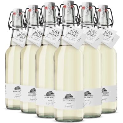 Schladerer Brennerei Zur Alten Mühle Alte Birne Fass-Edition feine Williams Christ Birnen Spirituose in der klassischen Bügelflasche milde Spirituose fassgereift im Schwarzwald, 6 x 0,5l Schladerer Brennerei Zur Alten Mühle Alte Birne Fass-Edition feine Williams Christ Birnen Spirituose in der klassischen Bügelflasche milde Spirituose fassgereift im Schwarzwald, 6 x 0,5l