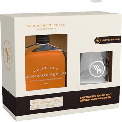 Woodford Bourbon Whiskey inkl. Tumbler 200 ml 43,2% Vol. Woodford Bourbon Whiskey inkl. Tumbler 200 ml 43,2% Vol.