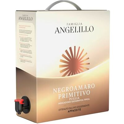 Famiglia Angelillo Negroamaro Appassite Bag in Box 1 x5.0l Famiglia Angelillo Negroamaro Appassite Bag in Box 1 x5.0l
