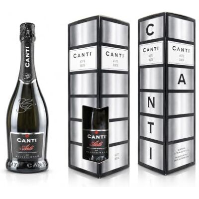 CANTI Weißer D.O.C.G. Millesimato, Spumante Sektwein, Moscato d'Asti, Geschenkpackung, italienische Traubensorte aus Piemont, fruchtiger und aromatischer Geschmack, 1x750 ml CANTI Weißer D.O.C.G. Millesimato, Spumante Sektwein, Moscato d'Asti, Geschenkpackung, italienische Traubensorte aus Piemont, fruchtiger und aromatischer Geschmack, 1x750 ml