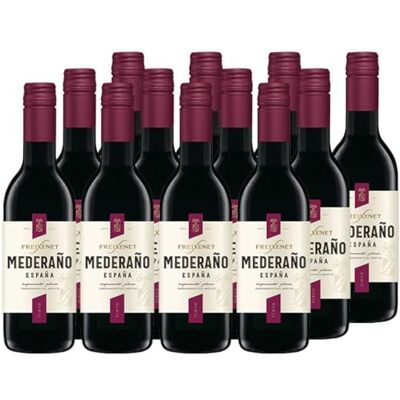 Freixenet Mederaño Tinto spanischer Rotwein (12 x 0,25 l) Spanish Red Wine, kräftig und voll im Geschmack, Halbtrocken, perfekter Begleiter zu Wild oder Gegrilltem, Fondue oder Käse Freixenet Mederaño Tinto spanischer Rotwein (12 x 0,25 l) Spanish Red Wine, kräftig und voll im Geschmack, Halbtrocken, perfekter Begleiter zu Wild oder Gegrilltem, Fondue oder Käse
