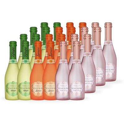 Scavi & Ray Aperitivo Piccolo Mix Set 5,5% Vol. 3 Sorten, 24x0,2l Ready to drink Aperitif Mix mit Hugo, Sprizz und Wild Berry, mediterraner Genuss für Gartenpartys und kleine Momente Scavi & Ray Aperitivo Piccolo Mix Set 5,5% Vol. 3 Sorten, 24x0,2l Ready to drink Aperitif Mix mit Hugo, Sprizz und Wild Berry, mediterraner Genuss für Gartenpartys und kleine Momente