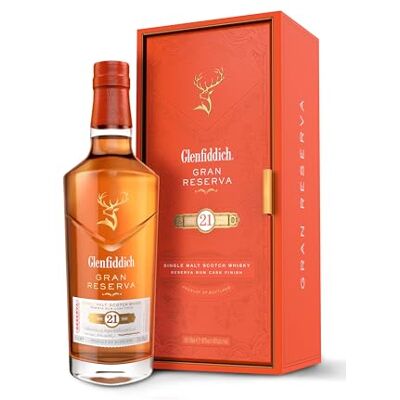 Glenfiddich 21 Jahre Single Malt Scotch Whisky Gran Reserva Vanille, süßes Karamell, Feige Reifung im Reserva Rum-Fass Small Batch Product of Scotland – inkl. Geschenkbox 40% vol. 70 cl Glenfiddich 21 Jahre Single Malt Scotch Whisky Gran Reserva Vanille, süßes Karamell, Feige Reifung im Reserva Rum-Fass Small Batch Product of Scotland – inkl. Geschenkbox 40% vol. 70 cl