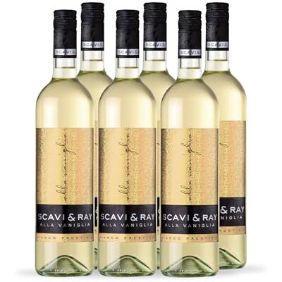 Scavi & Ray Alla Vaniglia aromatisierter Weißwein 10% Vol. süß, 6x0,75l Fruchtig-cremige Cuvée mit Vanille-Note, aromatisierter Wein aus Italien, ideal für Einsteiger, Genießer und als Dessertwein Scavi & Ray Alla Vaniglia aromatisierter Weißwein 10% Vol. süß, 6x0,75l Fruchtig-cremige Cuvée mit Vanille-Note, aromatisierter Wein aus Italien, ideal für Einsteiger, Genießer und als Dessertwein