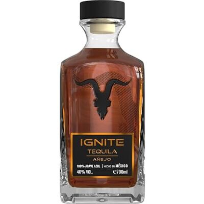 IGNITE Tequila Añejo 100% Blue Weber Agave 18 Monate in amerikanischen Eichenfässern gereift 40% Vol. 700 ml Platinum-Auszeichnung bei den SIP Awards 2023 IGNITE Tequila Añejo 100% Blue Weber Agave 18 Monate in amerikanischen Eichenfässern gereift 40% Vol. 700 ml Platinum-Auszeichnung bei den SIP Awards 2023