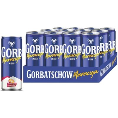 Gorbatschow Wodka Maracuja (12 x 0,33 l) 10 Prozent vol. der beliebte Wodka-Longdrink mit fruchtigem Maracujageschmack, fertig gemixt direkt aus der Dose oder auf Eis genießen Gorbatschow Wodka Maracuja (12 x 0,33 l) 10 Prozent vol. der beliebte Wodka-Longdrink mit fruchtigem Maracujageschmack, fertig gemixt direkt aus der Dose oder auf Eis genießen