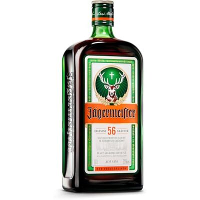 Jägermeister – 1 x 1l Premium Kräuterlikör 35% Vol. aus 56 erlesenen Kräutern – Im Eichenfass gelagert – Das Original aus Wolfenbüttel Jägermeister – 1 x 1l Premium Kräuterlikör 35% Vol. aus 56 erlesenen Kräutern – Im Eichenfass gelagert – Das Original aus Wolfenbüttel