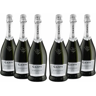 CANTI Secco, trockener Weißwein, italienische Glera-, Trebbiano- und Garganega-Trauben, fruchtiger und frischer Geschmack, 6x750 ml CANTI Secco, trockener Weißwein, italienische Glera-, Trebbiano- und Garganega-Trauben, fruchtiger und frischer Geschmack, 6x750 ml