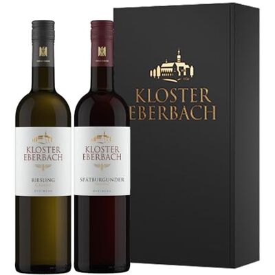Kloster Eberbach 2er Geschenkset Trocken Spätburgunder und Classic Riesling aus Rheingau, Deutschland (2 x 0.75 l) Kloster Eberbach 2er Geschenkset Trocken Spätburgunder und Classic Riesling aus Rheingau, Deutschland (2 x 0.75 l)