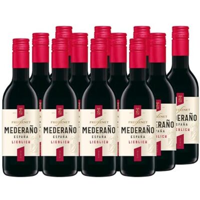 Freixenet Mederaño Tinto Lieblich (12 x 0,25 l) Lieblicher Rotwein aus Spanien, fruchtig, vollmundig und samtig im Geschmack, optimal zu Gegrilltem oder Käse Freixenet Mederaño Tinto Lieblich (12 x 0,25 l) Lieblicher Rotwein aus Spanien, fruchtig, vollmundig und samtig im Geschmack, optimal zu Gegrilltem oder Käse