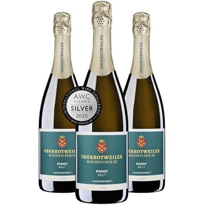 Oberrotweiler Winzerverein eG Oberrotweiler Pinot Brut – Jahrgangs-Sekt brut – feinperlig, frisch & fruchtig mit eleganter Struktur – Badischer Winzersekt (3 x 0,75 l) Oberrotweiler Winzerverein eG Oberrotweiler Pinot Brut – Jahrgangs-Sekt brut – feinperlig, frisch & fruchtig mit eleganter Struktur – Badischer Winzersekt (3 x 0,75 l)