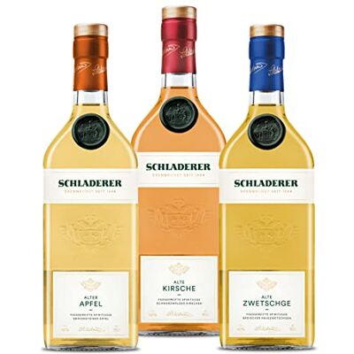Schladerer Klassik Alte Sorten Set mit Schwarzwälder Alte Kirsche, Alter Apfel und Alte Zwetschge hochwertige Spirituose aus dem Schwarzwald (3 x 700 ml) Schladerer Klassik Alte Sorten Set mit Schwarzwälder Alte Kirsche, Alter Apfel und Alte Zwetschge hochwertige Spirituose aus dem Schwarzwald (3 x 700 ml)