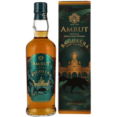Amrut Bagheera Indian Single Malt Whisky 500 ml 46% Vol. Premium Whisky aus Indien Fruchtige Noten Vollmundig & komplex In Geschenkbox Amrut Bagheera Indian Single Malt Whisky 500 ml 46% Vol. Premium Whisky aus Indien Fruchtige Noten Vollmundig & komplex In Geschenkbox