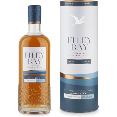 SPIRIT OF YORKSHIRE Filey Bay Whisky Double Oak #1 Yorkshire Single Malt Whisky 46% vol. in Geschenkpackung Limitierte Edition 2000 Flaschen (1 x 0.7 l) SPIRIT OF YORKSHIRE Filey Bay Whisky Double Oak #1 Yorkshire Single Malt Whisky 46% vol. in Geschenkpackung Limitierte Edition 2000 Flaschen (1 x 0.7 l)