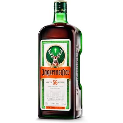 Jägermeister – 1 x 1,75l Premium Kräuterlikör 35% Vol. Integrierte Ausschankhilfe für den perfekten Shot – 56 erlesene Kräuter – Im Eichenfass gelagert – Das Original aus Wolfenbüttel Jägermeister – 1 x 1,75l Premium Kräuterlikör 35% Vol. Integrierte Ausschankhilfe für den perfekten Shot – 56 erlesene Kräuter – Im Eichenfass gelagert – Das Original aus Wolfenbüttel