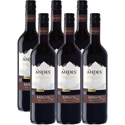 Andes Merlot Qualitätswein Chile (6 x 0,75l) Andes Merlot Qualitätswein Chile (6 x 0,75l)