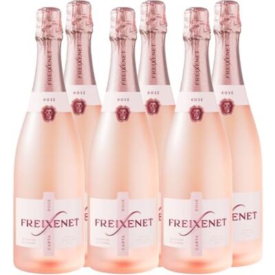 Freixenet Carta Rosé (6x0,75 l) – Trockener Schaumwein aus Spanien mit Cassis- und Brombeeraromen, erdbeerrote Farbe, aus ausgewählten Weinen, zu Vorspeisen und Tapas Freixenet Carta Rosé (6x0,75 l) – Trockener Schaumwein aus Spanien mit Cassis- und Brombeeraromen, erdbeerrote Farbe, aus ausgewählten Weinen, zu Vorspeisen und Tapas