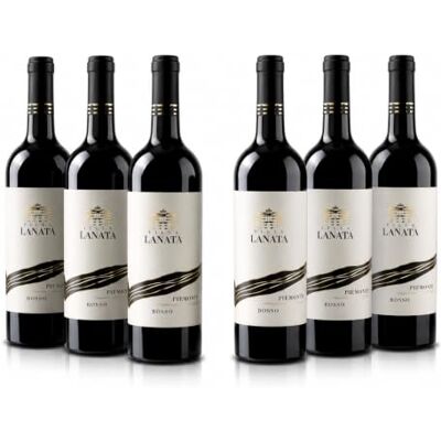 Villa Lanata Piemonte Doc Rosso Rotwein 6 Flaschen Italien Wein Barbera Trocken (6 X 0.75l) Villa Lanata Piemonte Doc Rosso Rotwein 6 Flaschen Italien Wein Barbera Trocken (6 X 0.75l)