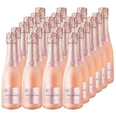 Freixenet Carta Rosé (24 x 0,2 l) – Trockener Sparkling Wine aus Spanien mit Cassis- und Brombeeraromen, erdbeerrote Farbe, feine Perlage – Für unterwegs, als Aperitif oder Mini-Geschenk Freixenet Carta Rosé (24 x 0,2 l) – Trockener Sparkling Wine aus Spanien mit Cassis- und Brombeeraromen, erdbeerrote Farbe, feine Perlage – Für unterwegs, als Aperitif oder Mini-Geschenk