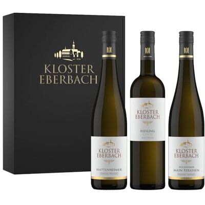 Kloster Eberbach 3er Geschenkset 3 Premium Riesling (Classic, Trocken) aus Rheingau, Deutschland (3 x 0.75 l) Kloster Eberbach 3er Geschenkset 3 Premium Riesling (Classic, Trocken) aus Rheingau, Deutschland (3 x 0.75 l)