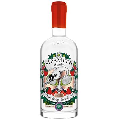 Sipsmith Strawberry Smash Gin I Wimbledon Championship Edition 2022 I Frische Erdbeernoten, kombiniert mit leichtem Zitrus- und Minzgeschmack I 40% Vol 700ml Einzelflasche Sipsmith Strawberry Smash Gin I Wimbledon Championship Edition 2022 I Frische Erdbeernoten, kombiniert mit leichtem Zitrus- und Minzgeschmack I 40% Vol 700ml Einzelflasche