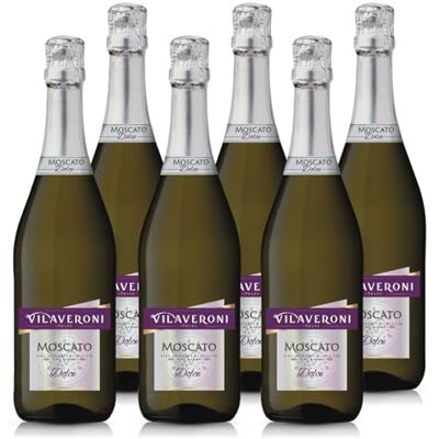 VILAVERONI Moscato Dolce – Süßer italienischer Perlwein – 6 x 0,75L – 100% Moscato aus dem Piemont, fruchtig, blumig, ideal als Aperitif, Brunch und Dessert VILAVERONI Moscato Dolce – Süßer italienischer Perlwein – 6 x 0,75L – 100% Moscato aus dem Piemont, fruchtig, blumig, ideal als Aperitif, Brunch und Dessert