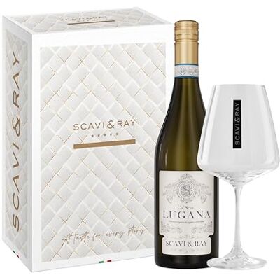 Scavi & Ray Lugana DOC Weißwein Geschenkset mit Glas 13% Vol. 0,75l Scavi & Ray Lugana DOC Weißwein Geschenkset mit Glas 13% Vol. 0,75l