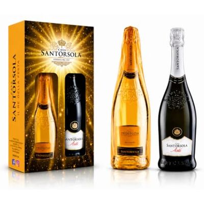 Sant'Orsola Prosecco D.O.C. Millesimato + Asti DOCG Schaumwein (2 x 0.75 l) Sant'Orsola Prosecco D.O.C. Millesimato + Asti DOCG Schaumwein (2 x 0.75 l)
