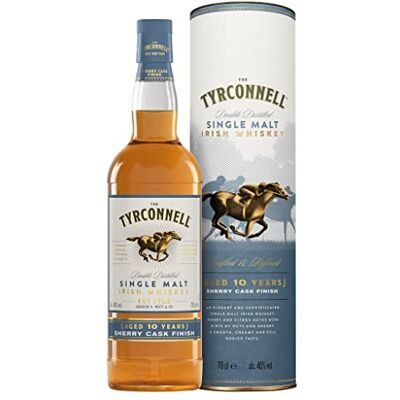 The Tyrconnell 10 Jahre Sherry Finish Single Malt Irish Whiskey, mit Geschenkverpackung 46% Vol 700ml Einzelflasche The Tyrconnell 10 Jahre Sherry Finish Single Malt Irish Whiskey, mit Geschenkverpackung 46% Vol 700ml Einzelflasche