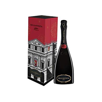 BELLAVISTA Teatro Alla Scala Brut Franciacorta Weißwein DOCG Millesimato mit Schatulle, Chardonnay, Pinot Noir Trauben, Plant Based 1 Flasche 750 ml BELLAVISTA Teatro Alla Scala Brut Franciacorta Weißwein DOCG Millesimato mit Schatulle, Chardonnay, Pinot Noir Trauben, Plant Based 1 Flasche 750 ml