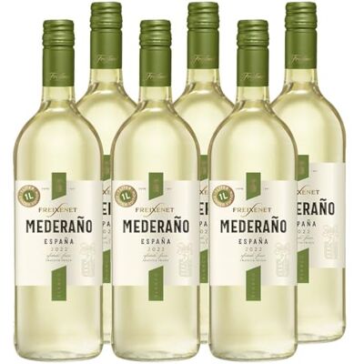 Freixenet Mederaño Blanco Weißwein halbtrocken (6 x 1,0L) – Spanischer Weißwein mit fruchtigem Aroma von Birne & Pfirsich – geeignet zu leichten Speisen & Sommersalaten Freixenet Mederaño Blanco Weißwein halbtrocken (6 x 1,0L) – Spanischer Weißwein mit fruchtigem Aroma von Birne & Pfirsich – geeignet zu leichten Speisen & Sommersalaten