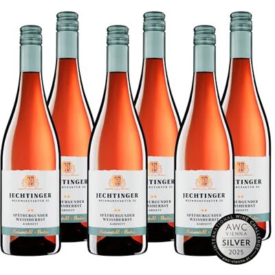 Jechtinger Weinmanufaktur eG Jechtinger Spätburgunder Weißherbst Kabinett Rosé-Wein mild, feinherb im Geschmack Badischer Wein, Anbaugebiet Kaiserstuhl (6 x 0,75 l) Jechtinger Weinmanufaktur eG Jechtinger Spätburgunder Weißherbst Kabinett Rosé-Wein mild, feinherb im Geschmack Badischer Wein, Anbaugebiet Kaiserstuhl (6 x 0,75 l)