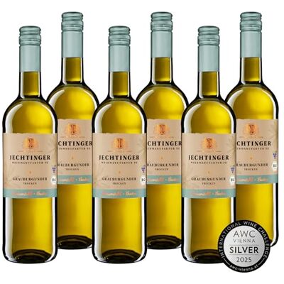Jechtinger Weinmanufaktur eG Jechtinger Grauer Burgunder QbA trocken Silber 2025 AWC Vienna Bio-Weißwein trocken, sehr anregend im Geschmack Badischer Bio-Wein, Anbaugebiet Kaiserstuhl (6 x 0,75 l) Jechtinger Weinmanufaktur eG Jechtinger Grauer Burgunder QbA trocken Silber 2025 AWC Vienna Bio-Weißwein trocken, sehr anregend im Geschmack Badischer Bio-Wein, Anbaugebiet Kaiserstuhl (6 x 0,75 l)