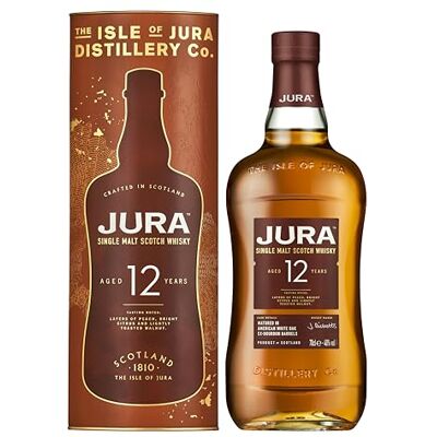 Jura 12 Jahre Single Malt Scotch Whisky mit Geschenkverpackung (1 x 0,7 l) Jura 12 Jahre Single Malt Scotch Whisky mit Geschenkverpackung (1 x 0,7 l)