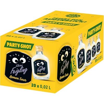 Kleiner Feigling Lemon Sour Special Edition, 20 x 20ml, 15% Vol. Spritzig-zitroniger Vodka-Shot mit Bitter-Lemon-Geschmack, Limitierte Sommersorte 2026, Eiskalt servieren Kleiner Feigling Lemon Sour Special Edition, 20 x 20ml, 15% Vol. Spritzig-zitroniger Vodka-Shot mit Bitter-Lemon-Geschmack, Limitierte Sommersorte 2026, Eiskalt servieren