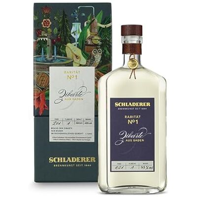 Schladerer Rarität No. 1 Zibarte Edelbrand (43% vol) 96 Punkte 2025 Falstaff ein Klassiker aus Baden, premium Handarbeit in exklusiver Geschenkpackung RAR. HOCHWERTIG. WERTVOLL. (1 x 0.5l) Schladerer Rarität No. 1 Zibarte Edelbrand (43% vol) 96 Punkte 2025 Falstaff ein Klassiker aus Baden, premium Handarbeit in exklusiver Geschenkpackung RAR. HOCHWERTIG. WERTVOLL. (1 x 0.5l)