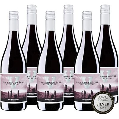 Oberrotweil Vulkangewächs Kaiserstuhl Spätburgunder QbA trocken SILBER 2025 AWC Vienna Rotwein trocken, ausdrucksstark und kräftig im Geschmack Badischer Wein (6 x 0,75 l) Oberrotweil Vulkangewächs Kaiserstuhl Spätburgunder QbA trocken SILBER 2025 AWC Vienna Rotwein trocken, ausdrucksstark und kräftig im Geschmack Badischer Wein (6 x 0,75 l)