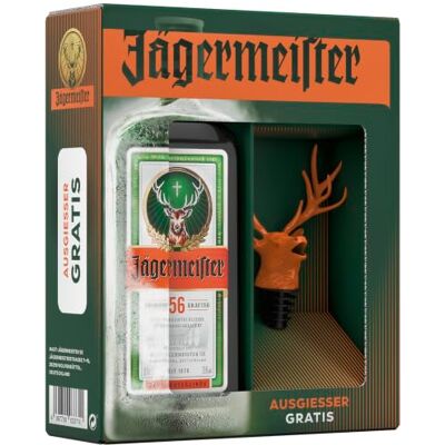Jägermeister Geschenkset 0,7l Kräuterlikör mit Ausgießer 35% Vol. Perfekt zum verschenken mit Hirschkopf-Ausgießer stilvolles Accessoire & ideales Mitbringsel für besondere Anlässe Jägermeister Geschenkset 0,7l Kräuterlikör mit Ausgießer 35% Vol. Perfekt zum verschenken mit Hirschkopf-Ausgießer stilvolles Accessoire & ideales Mitbringsel für besondere Anlässe