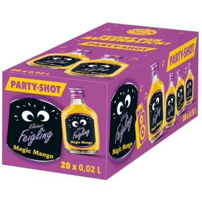 Kleiner Feigling Magic Mango (20 x 20ml) – Feinster Vodka mit intensivem Mangogeschmack – Der kultige Party-Schnaps für jede Feier – Frech, fruchtiger Shot – 15% Vol. Kleiner Feigling Magic Mango (20 x 20ml) – Feinster Vodka mit intensivem Mangogeschmack – Der kultige Party-Schnaps für jede Feier – Frech, fruchtiger Shot – 15% Vol.