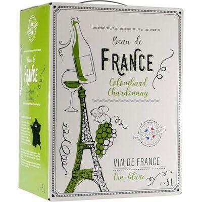 ボー・ド・フランス Beau de France Colombard Chardonnay, Trockener und fruchtiger Weisswein Bag-in-Box 5L (1 x 5L) ボー・ド・フランス Beau de France Colombard Chardonnay, Trockener und fruchtiger Weisswein Bag-in-Box 5L (1 x 5L)