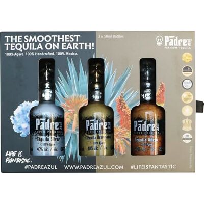 Padre azul Tequila Trio Tasting & Geschenkset 40% vol (3 x 0.05 l) Padre azul Tequila Trio Tasting & Geschenkset 40% vol (3 x 0.05 l)