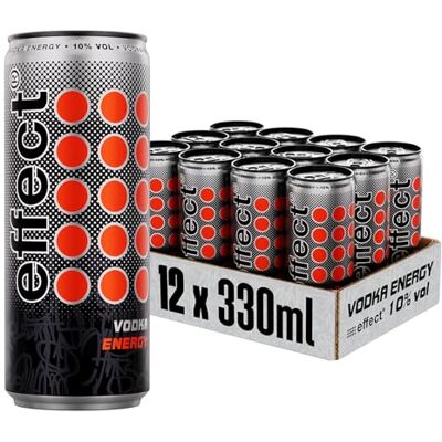 effect VODKA ENERGY Mixgetränk – Tray mit 12 x 330 ml Dosen Einweg, Premium Longdrink mit 10% Vol. Alkohol, klassischer Energy Geschmack gemischt mit 9 MILE Vodka – perfekt für unterwegs effect VODKA ENERGY Mixgetränk – Tray mit 12 x 330 ml Dosen Einweg, Premium Longdrink mit 10% Vol. Alkohol, klassischer Energy Geschmack gemischt mit 9 MILE Vodka – perfekt für unterwegs