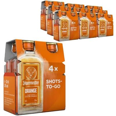 Jägermeister ORANGE – 40 x 0,02l Premium Kräuterlikör Shots 33% Vol. Fruchtig-frisch mit Citrusöl-Extrakt aus sonnengereiften sizilianischen Orangen – Das Original aus Wolfenbüttel Jägermeister ORANGE – 40 x 0,02l Premium Kräuterlikör Shots 33% Vol. Fruchtig-frisch mit Citrusöl-Extrakt aus sonnengereiften sizilianischen Orangen – Das Original aus Wolfenbüttel