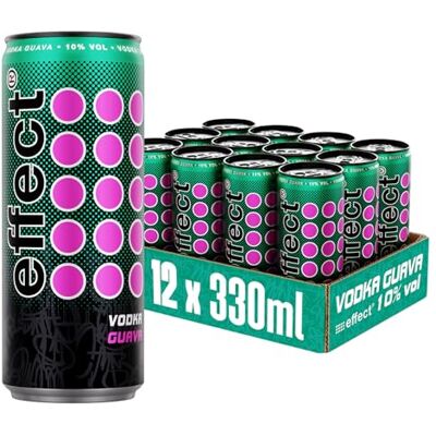 effect VODKA GUAVA Mixgetränk– Tray mit 12 x 330 ml Dosen Einweg, Premium Longdrink mit 10% Vol. Alkohol, exotischer Guave Geschmack gemischt mit 9 MILE Vodka – perfekt für unterwegs effect VODKA GUAVA Mixgetränk– Tray mit 12 x 330 ml Dosen Einweg, Premium Longdrink mit 10% Vol. Alkohol, exotischer Guave Geschmack gemischt mit 9 MILE Vodka – perfekt für unterwegs