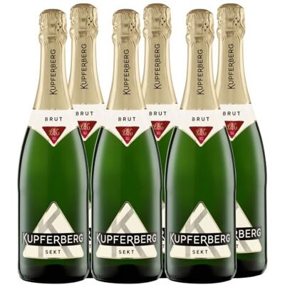 Kupferberg Gold Brut Sekt (6 x 0,75 l) 11,0% vol. fruchtig-frische Sekt-Cuvée, feinperlig und vollmundig, Aromen von reifen, tropischen Früchten und Zitrus, Sekttradition seit 150 Jahren Kupferberg Gold Brut Sekt (6 x 0,75 l) 11,0% vol. fruchtig-frische Sekt-Cuvée, feinperlig und vollmundig, Aromen von reifen, tropischen Früchten und Zitrus, Sekttradition seit 150 Jahren