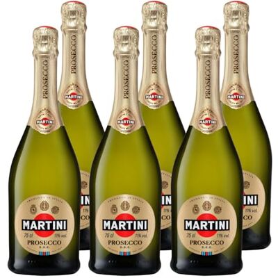 Martini Prosecco Schaumwein, 11% vol., 6 x 75cl / 750ml, trockener und reichhaltiger italienischer Schaumwein Martini Prosecco Schaumwein, 11% vol., 6 x 75cl / 750ml, trockener und reichhaltiger italienischer Schaumwein