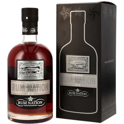 Rum Nation Demerara No. 14 Limited Edition Karibischer Premium Rum aus Guyana Gereift in Bourbon- & Sherryfässern Intensiv & komplex 40% vol. 700 ml Rum Nation Demerara No. 14 Limited Edition Karibischer Premium Rum aus Guyana Gereift in Bourbon- & Sherryfässern Intensiv & komplex 40% vol. 700 ml