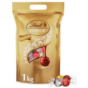 Lindt Schokolade LINDOR Mischung 1 kg Beutel 78 LINDOR Kugeln mit zartschmelzender Füllung in den Sorten Milch, Dark 60%, Weiß, Haselnuss Pralinen-Geschenk Schokoladen-Geschenk Lindt Schokolade LINDOR Mischung 1 kg Beutel 78 LINDOR Kugeln mit zartschmelzender Füllung in den Sorten Milch, Dark 60%, Weiß, Haselnuss Pralinen-Geschenk Schokoladen-Geschenk