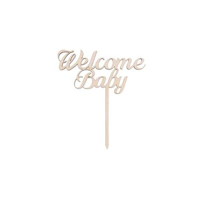Sallys Cake Topper Sprüche nachhaltig aus echtem Holz, ökologisch abbaubar, zum Bemalen oder Einsprühen Tortendeko Kuchendeko Cupcake Kuchen Torten Geburtstag Party (Welcome Baby) Sallys Cake Topper Sprüche nachhaltig aus echtem Holz, ökologisch abbaubar, zum Bemalen oder Einsprühen Tortendeko Kuchendeko Cupcake Kuchen Torten Geburtstag Party (Welcome Baby)